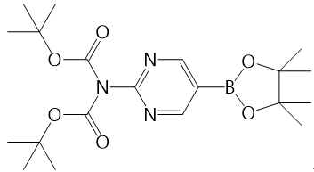 2-(N,N-雙Boc-氨)嘧啶-5-硼酸嚬哪醇酯